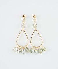 ドロップビーズチタンポストピアス