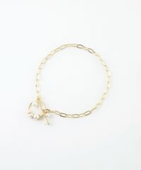 オーバルチェーンパールマンテルブレスレット