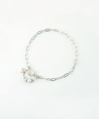 オーバルチェーンパールマンテルブレスレット