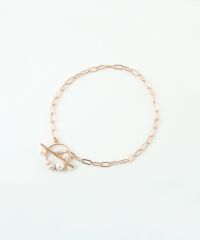 オーバルチェーンパールマンテルブレスレット