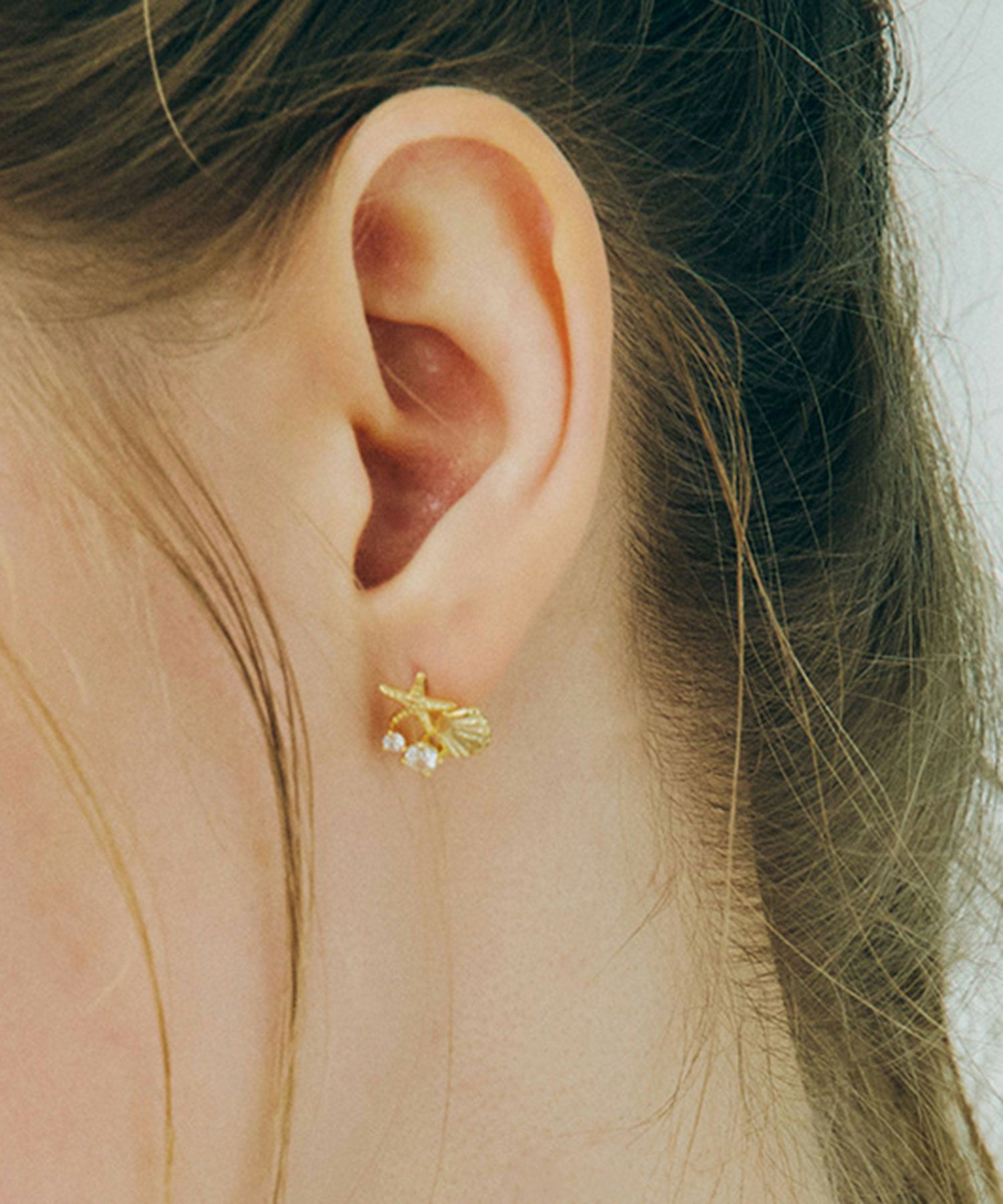 マリンモチーフチタンポストピアス【MUK shady sophy】