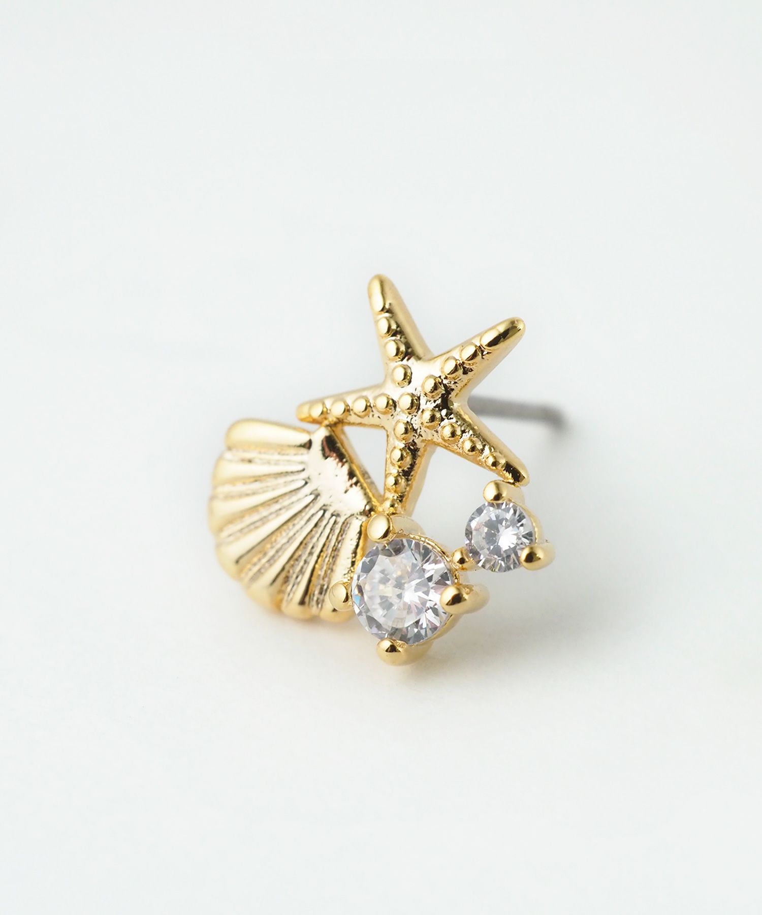 マリンモチーフチタンポストピアス【MUK shady sophy】