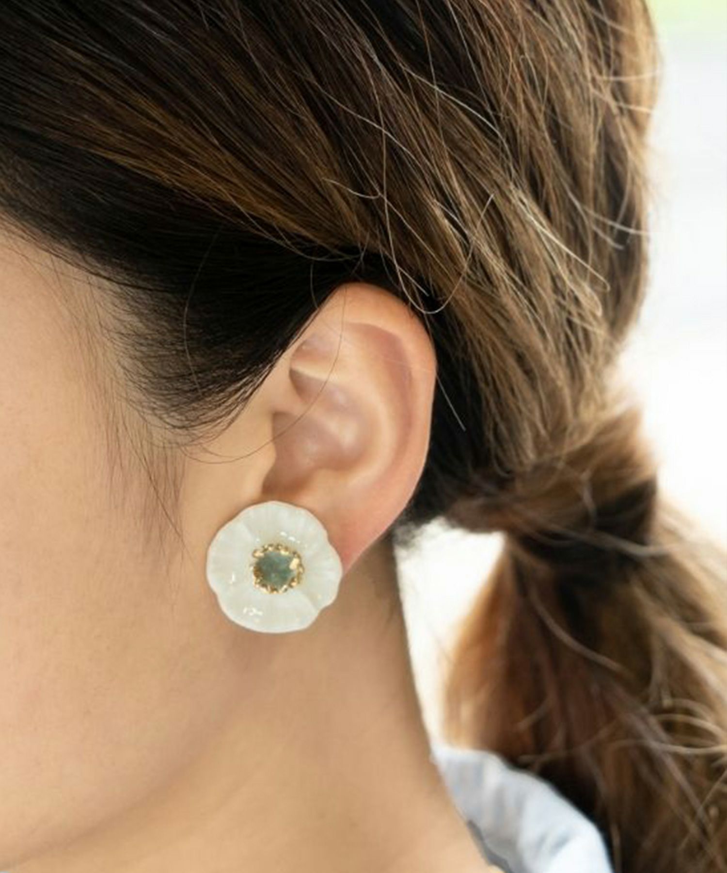 【予約商品】【メディア着用】美濃焼タイル優花ピアス【七窯社】