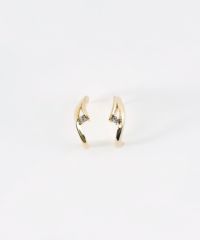 フォールラインフープセラミックポストピアス