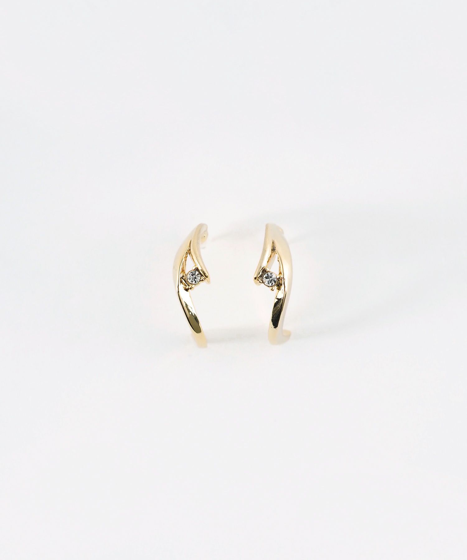 フォールラインフープセラミックポストピアス