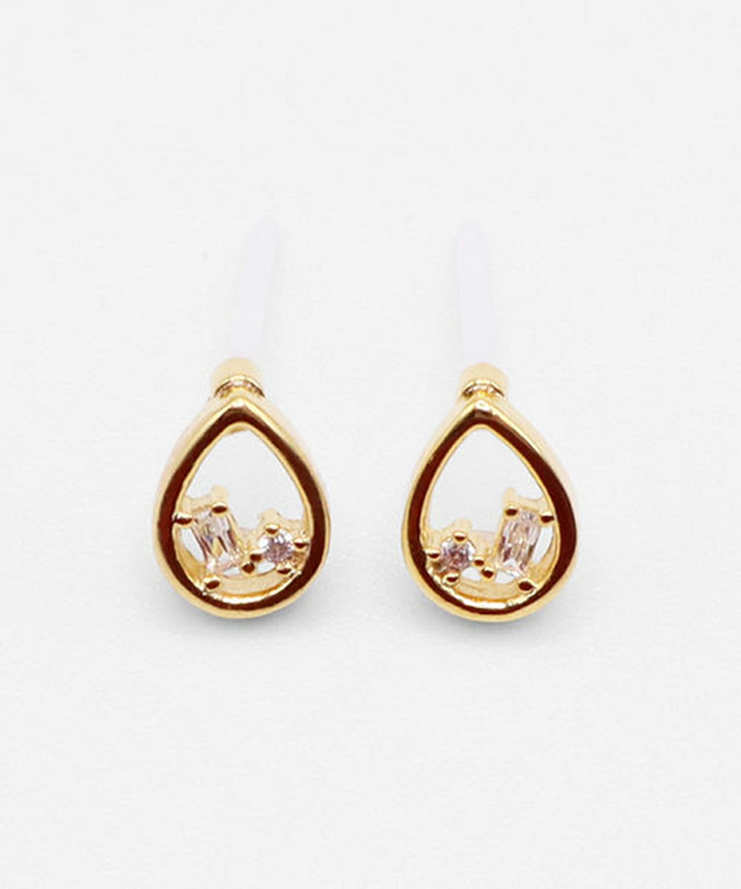 ドロップフレームセラミックポストピアス