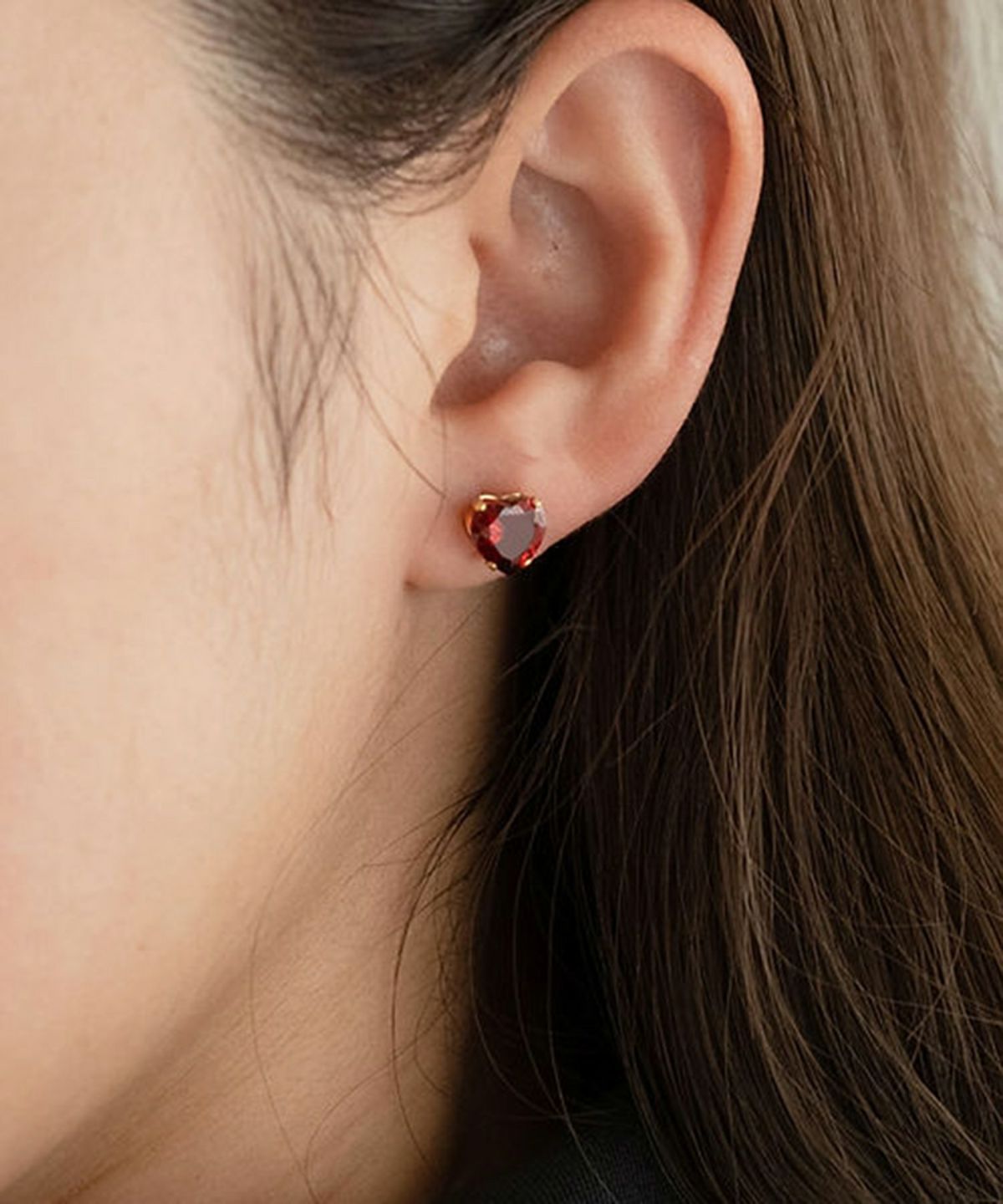 ワングレインキュービックステンレスピアス