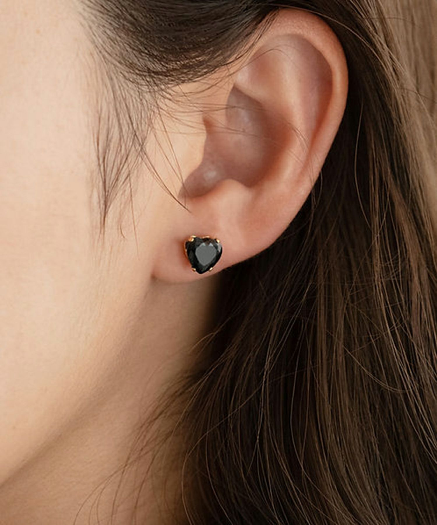 ワングレインキュービックステンレスピアス