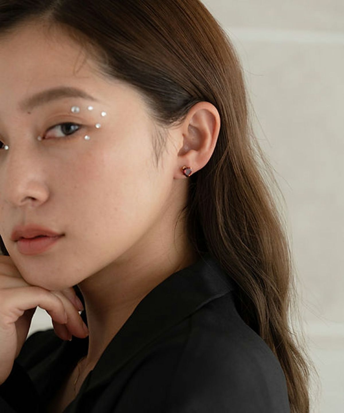 ワングレインキュービックステンレスピアス