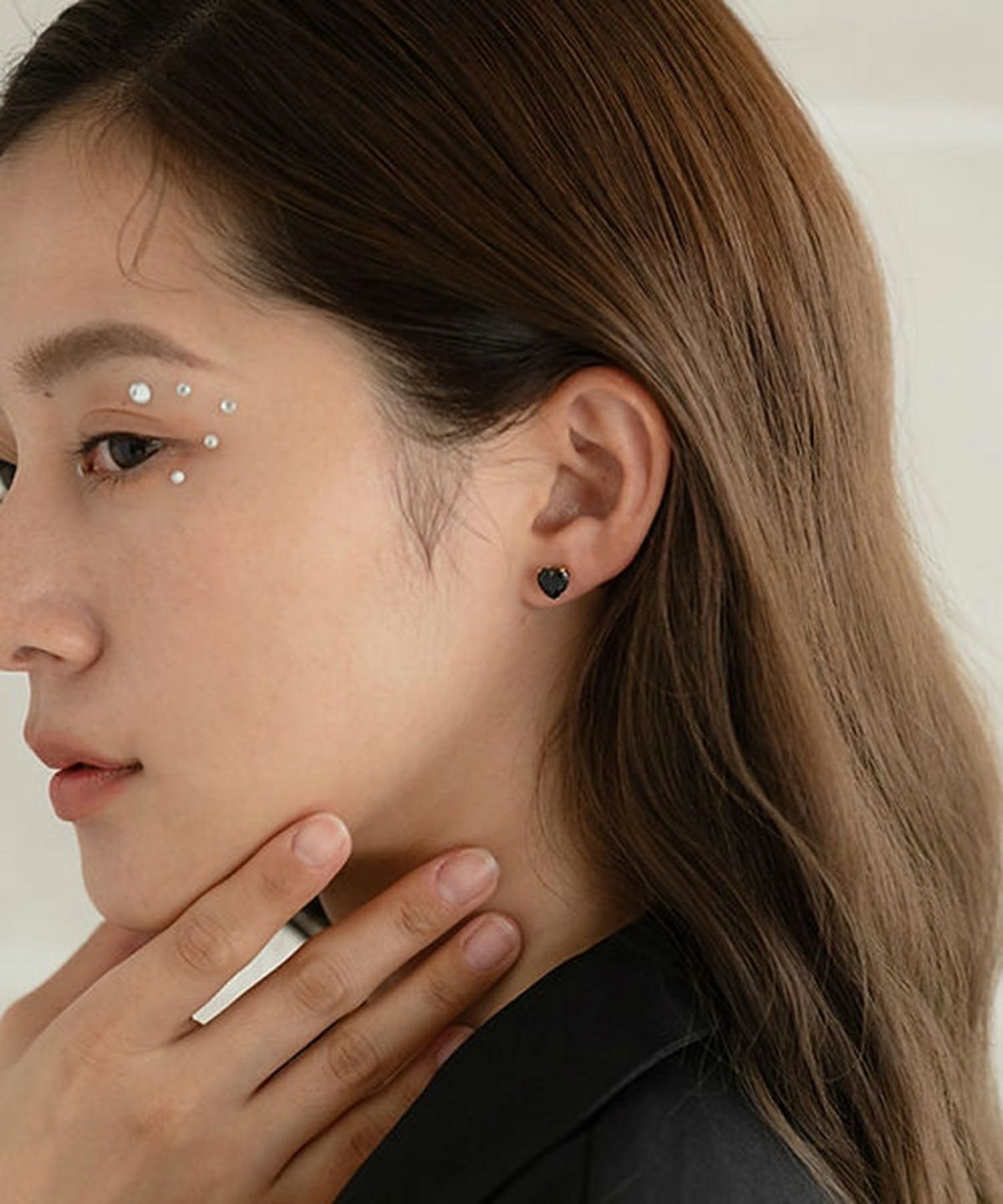 ワングレインキュービックステンレスピアス