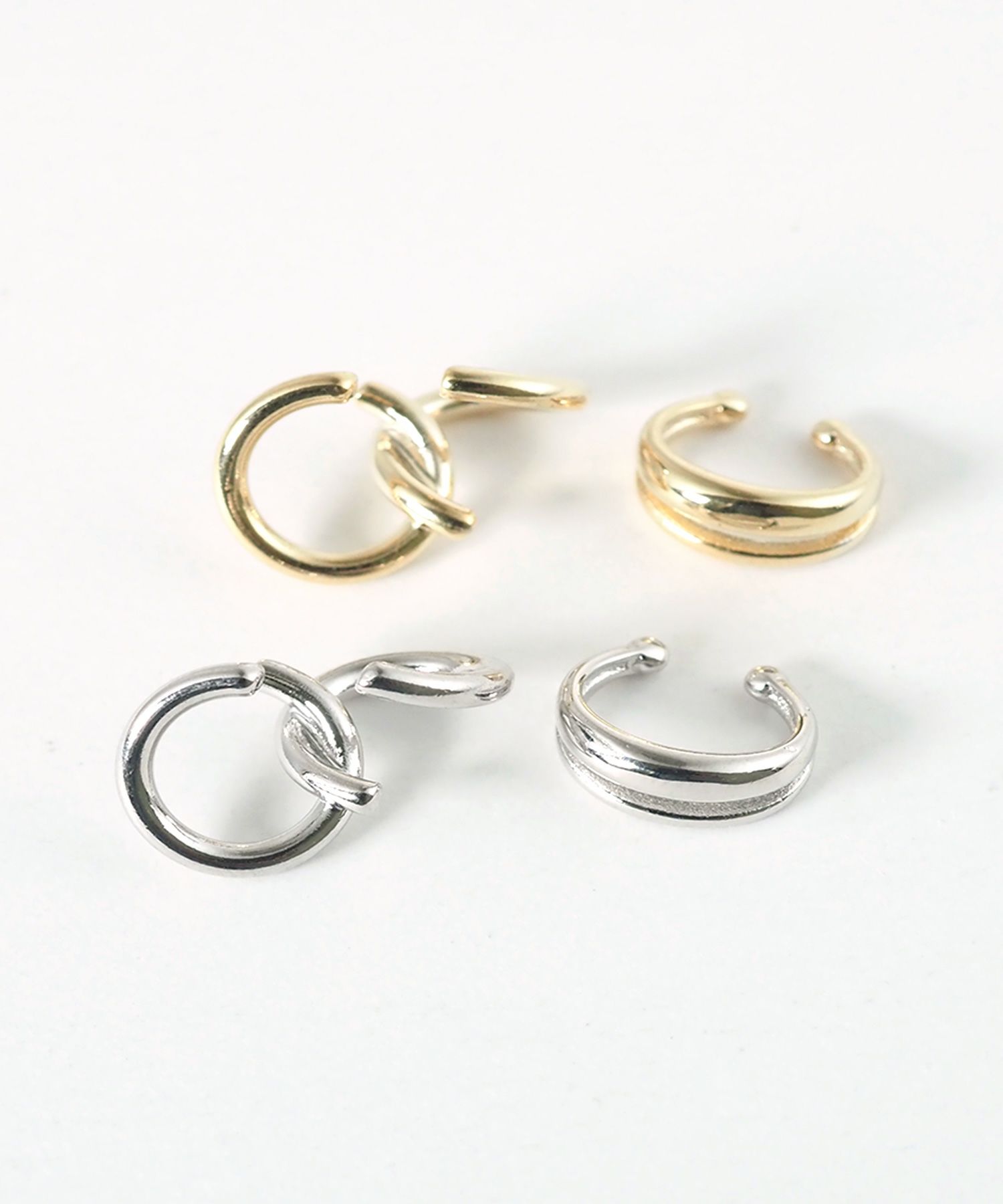 クロスサークルセットイヤーカフ