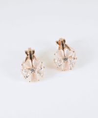 サクラキャッツアイクリップイヤリング