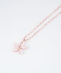 フラワーキャッツアイネックレス