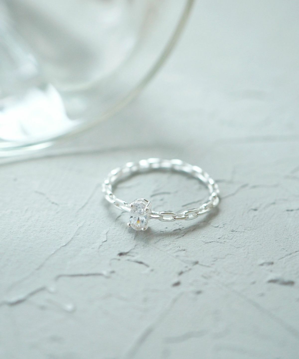 [SV925]チェーンデザインジルコニアリング