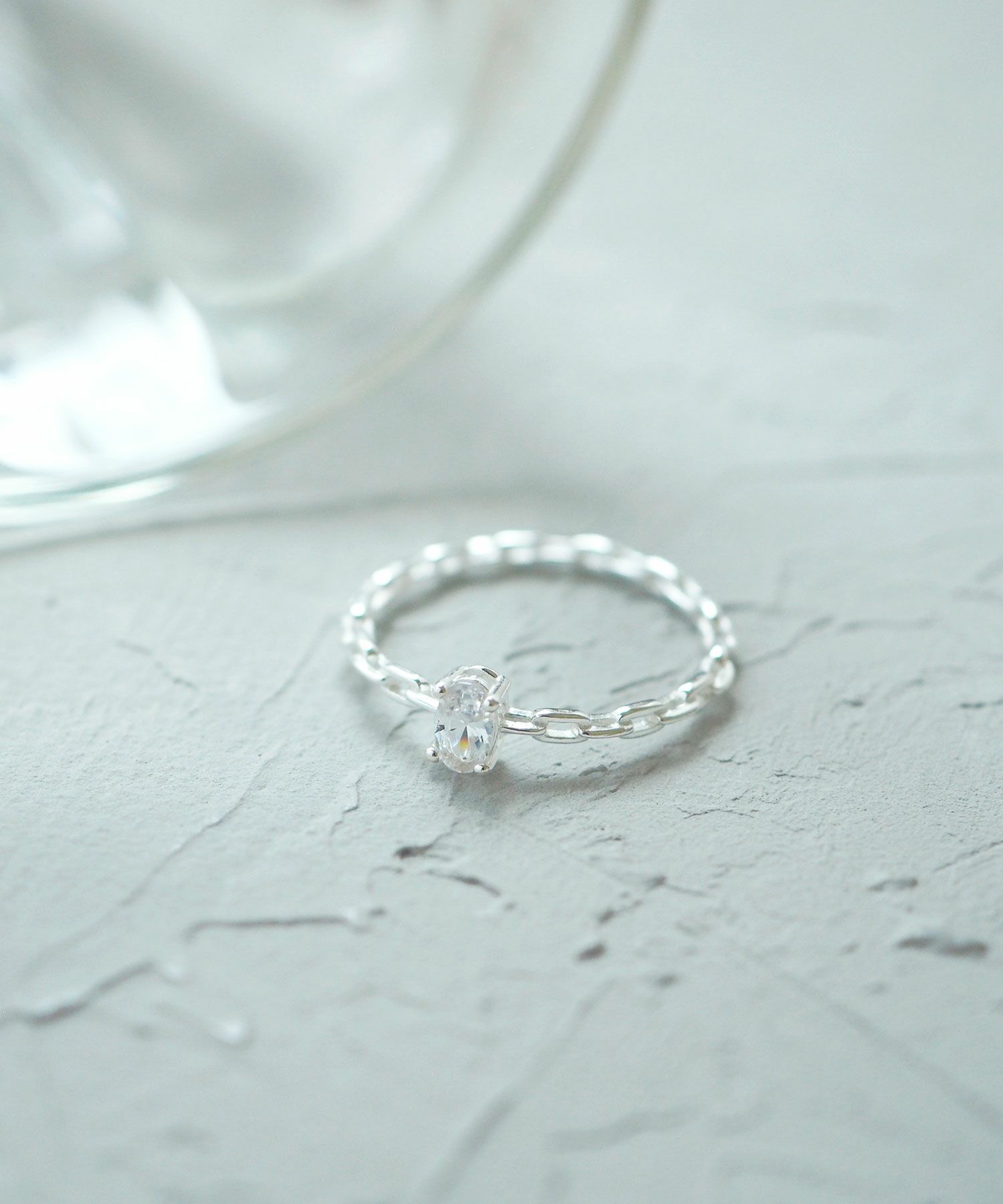 [SV925]チェーンデザインジルコニアリング