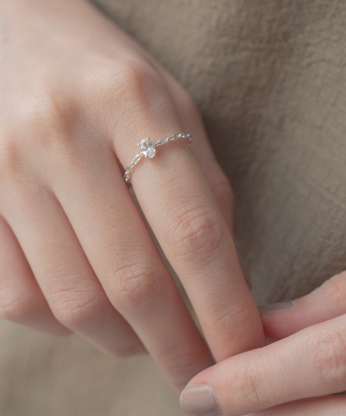 [SV925]チェーンデザインジルコニアリング