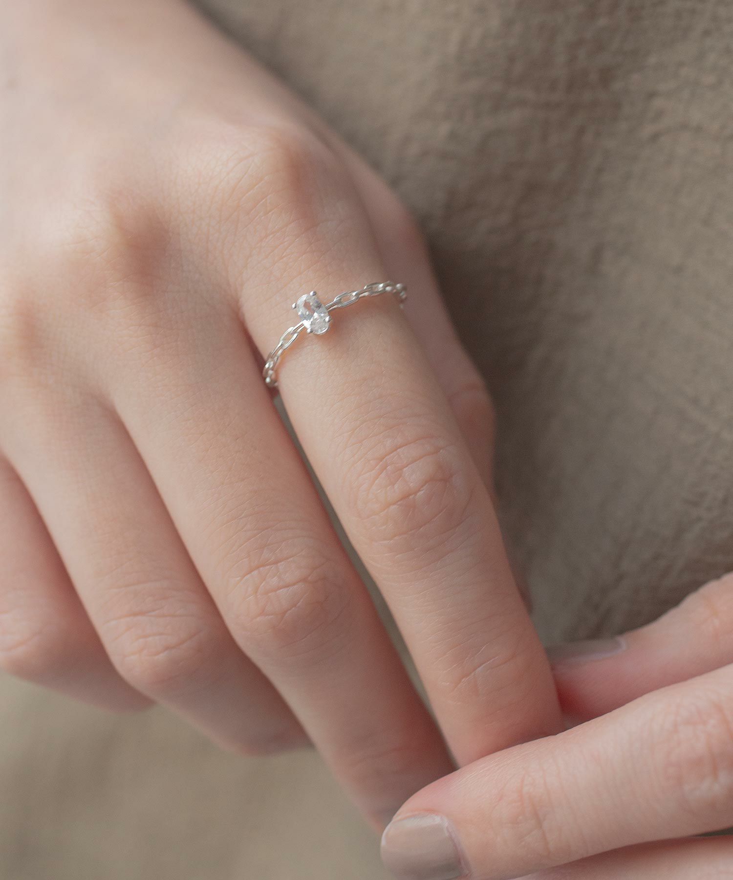 [SV925]チェーンデザインジルコニアリング