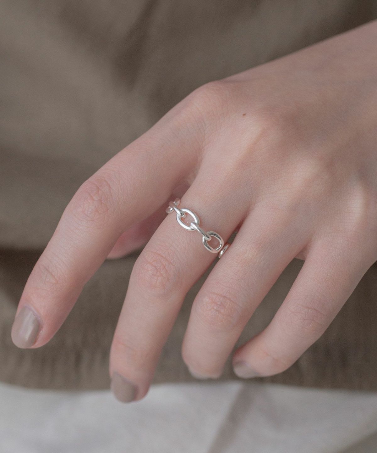 [SV925]チェーンデザインオープンリング