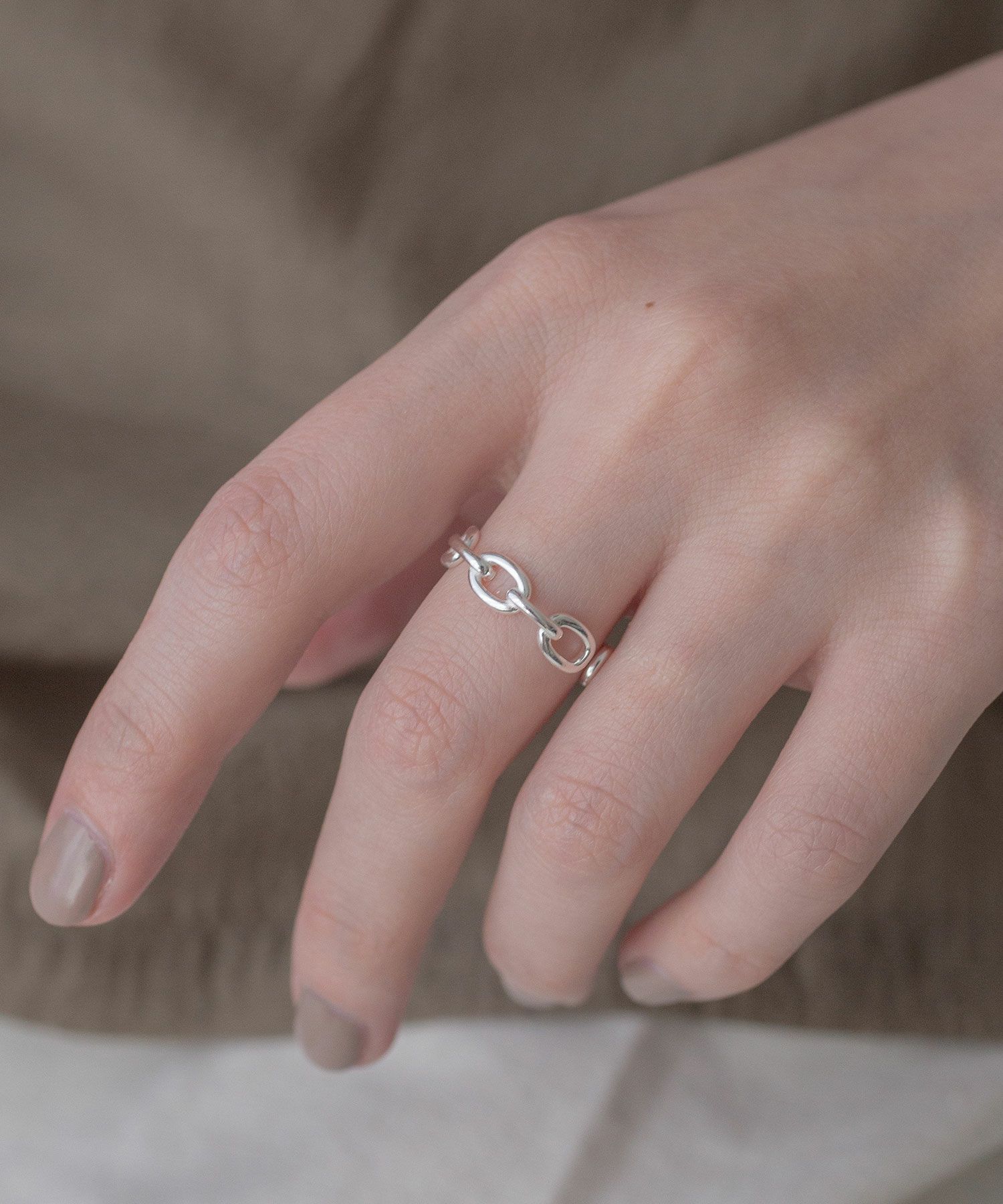 [SV925]チェーンデザインオープンリング
