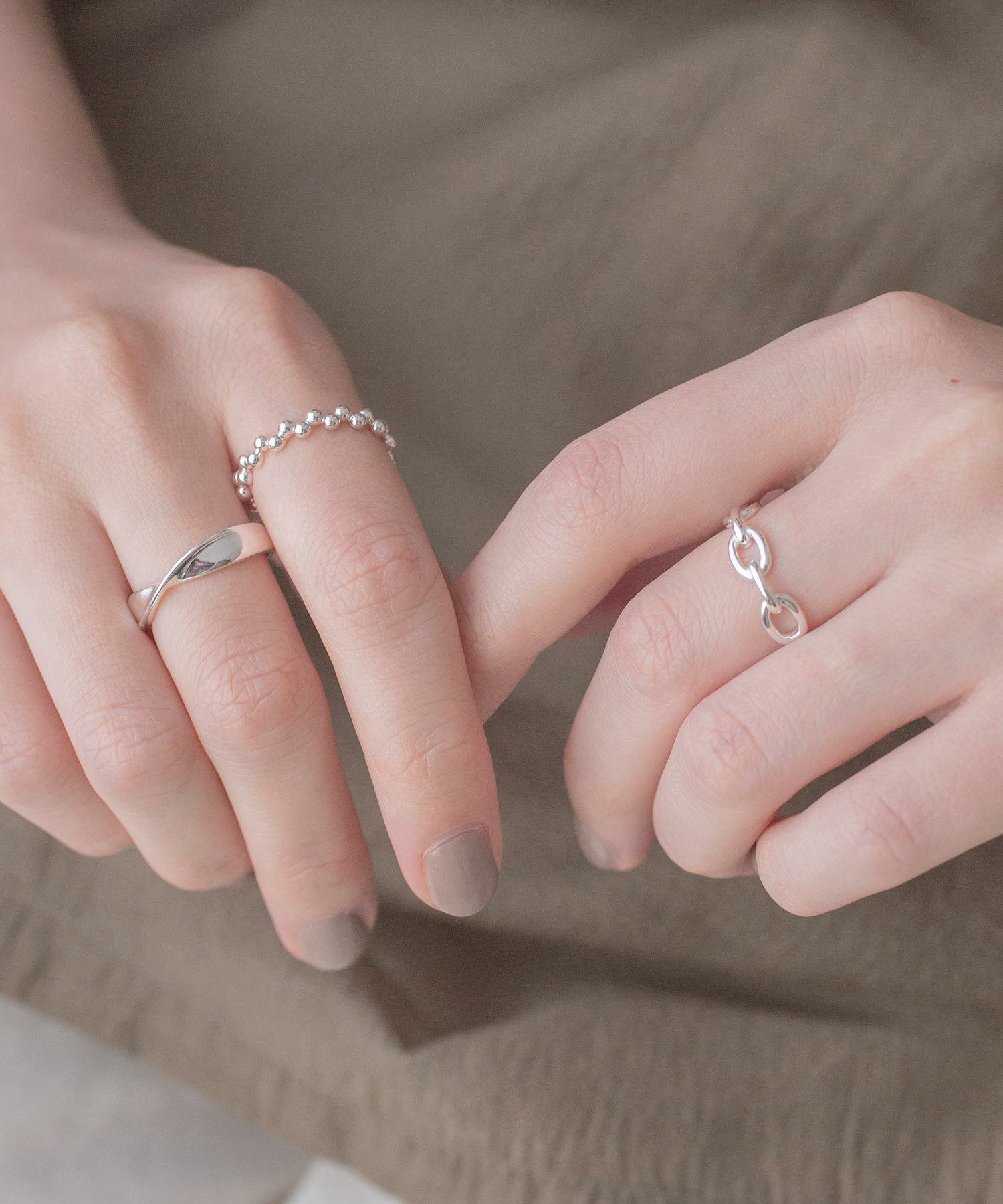 [SV925]チェーンデザインオープンリング