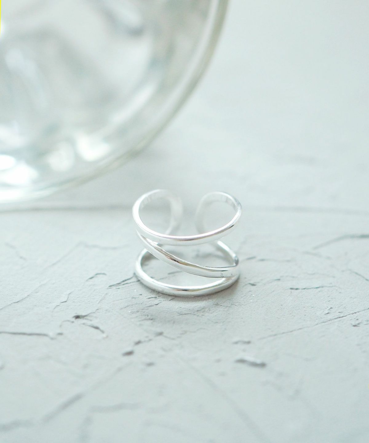 [SV925]ダブルラインピンキーリング