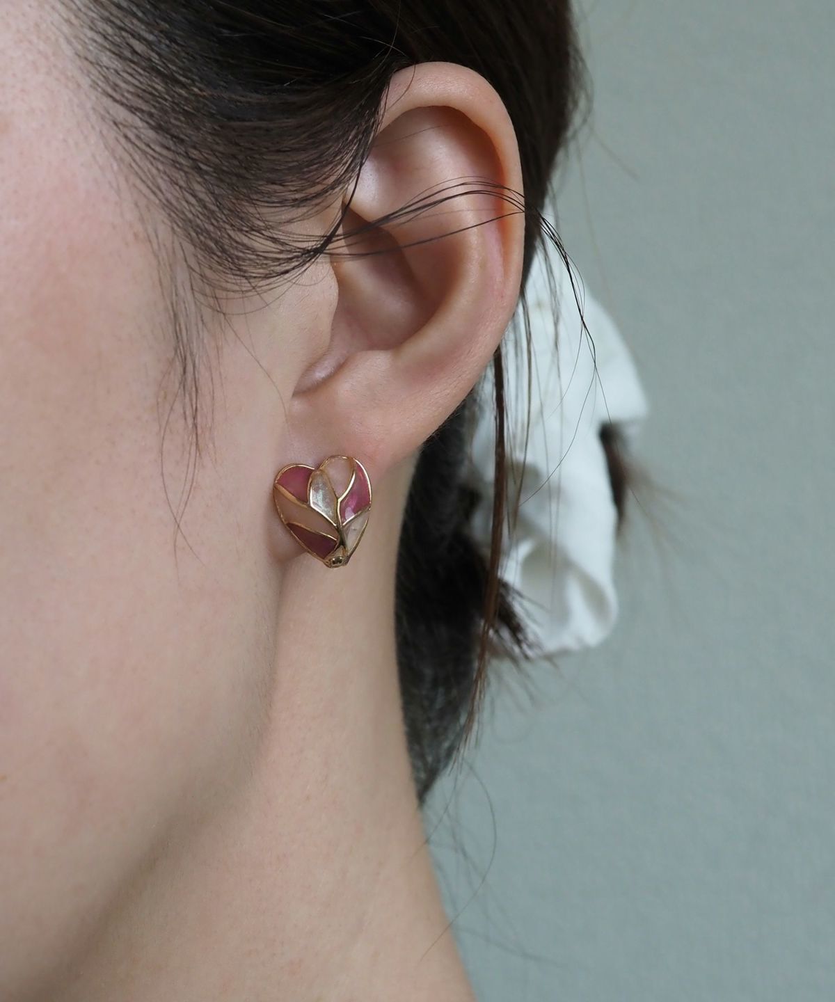 ミニハートモロッカンステンレスポストピアス【MORROCCAN】