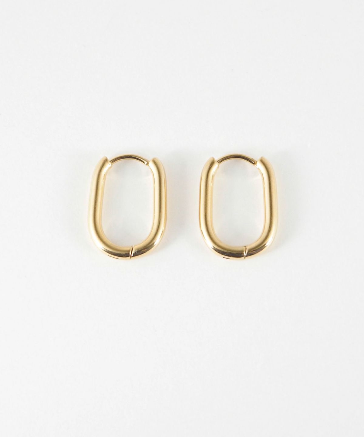 オーバルスリムワンタッチステンレスピアス【MUK lucenzio】