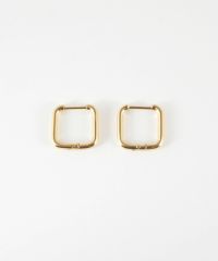 スクエアスリムワンタッチステンレスピアス【MUK lucenzio】