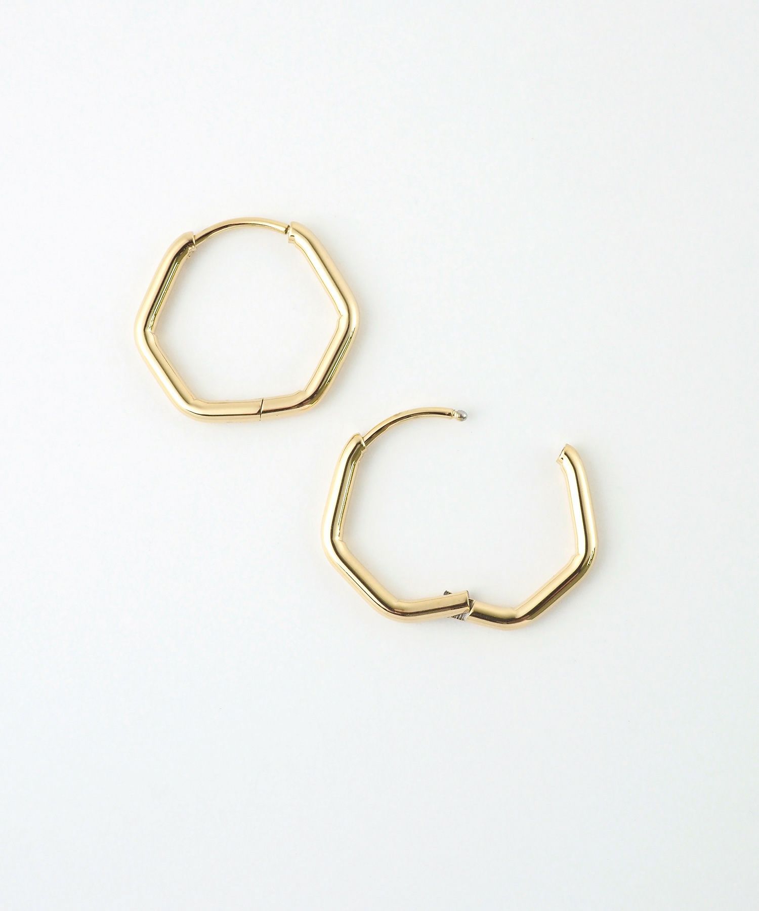 ヘキサゴンワンタッチステンレスピアス【MUK lucenzio】