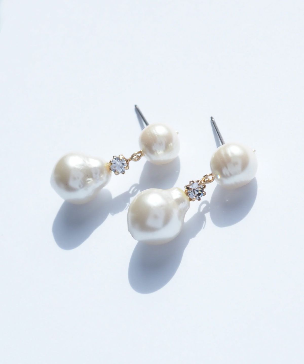 バロックシズクパールピュアチタンポストピアス【ISS】