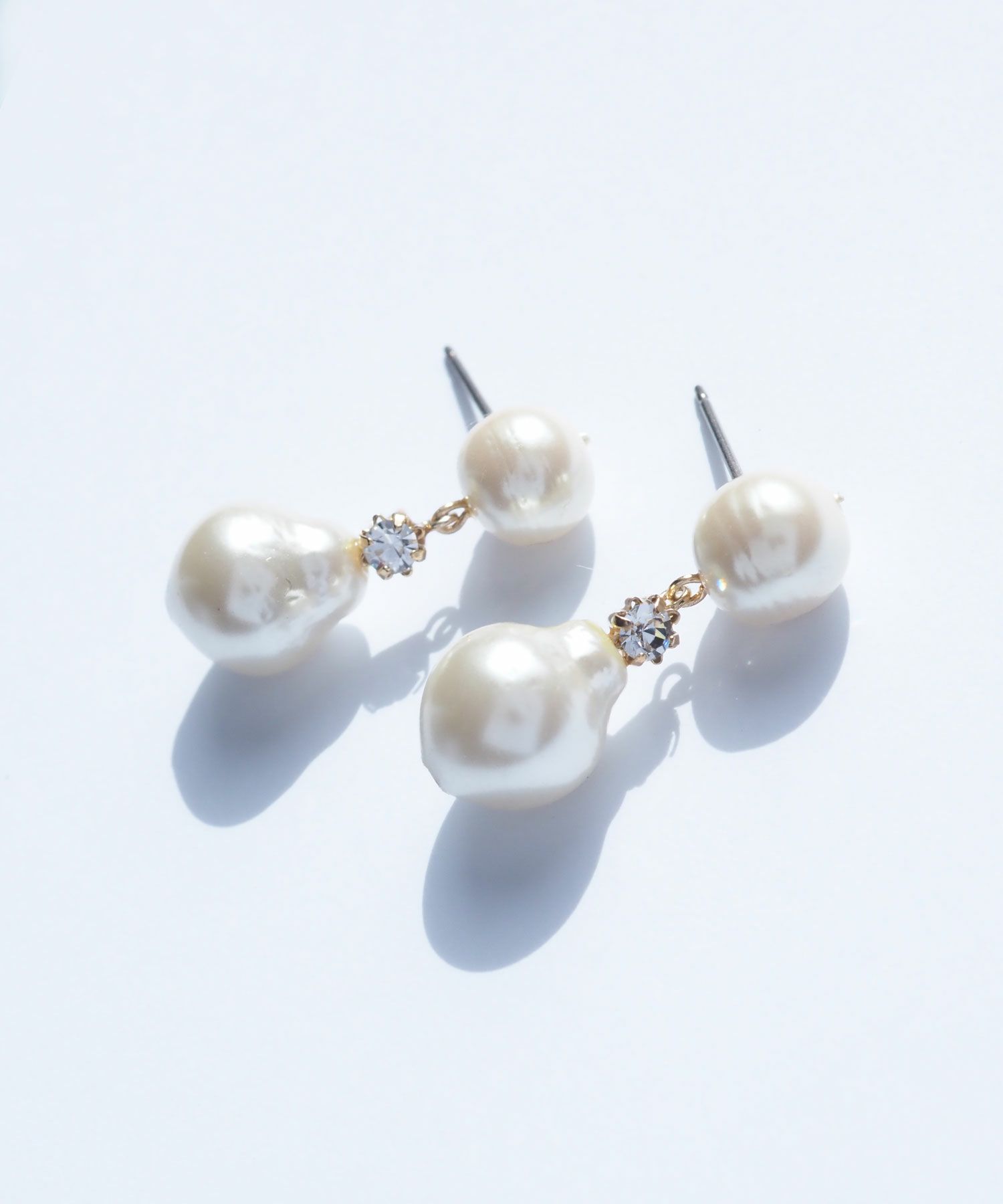 バロックシズクパールピュアチタンポストピアス【ISS】