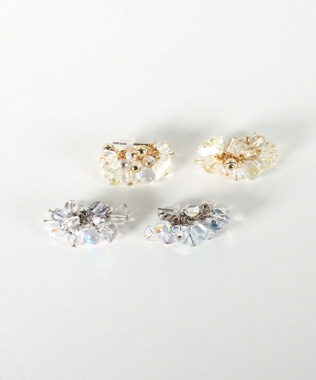 クリアバブルピュアチタンポストピアス【ISS】