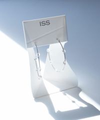 ビッグフープクリアピュアチタンポストピアス【ISS】