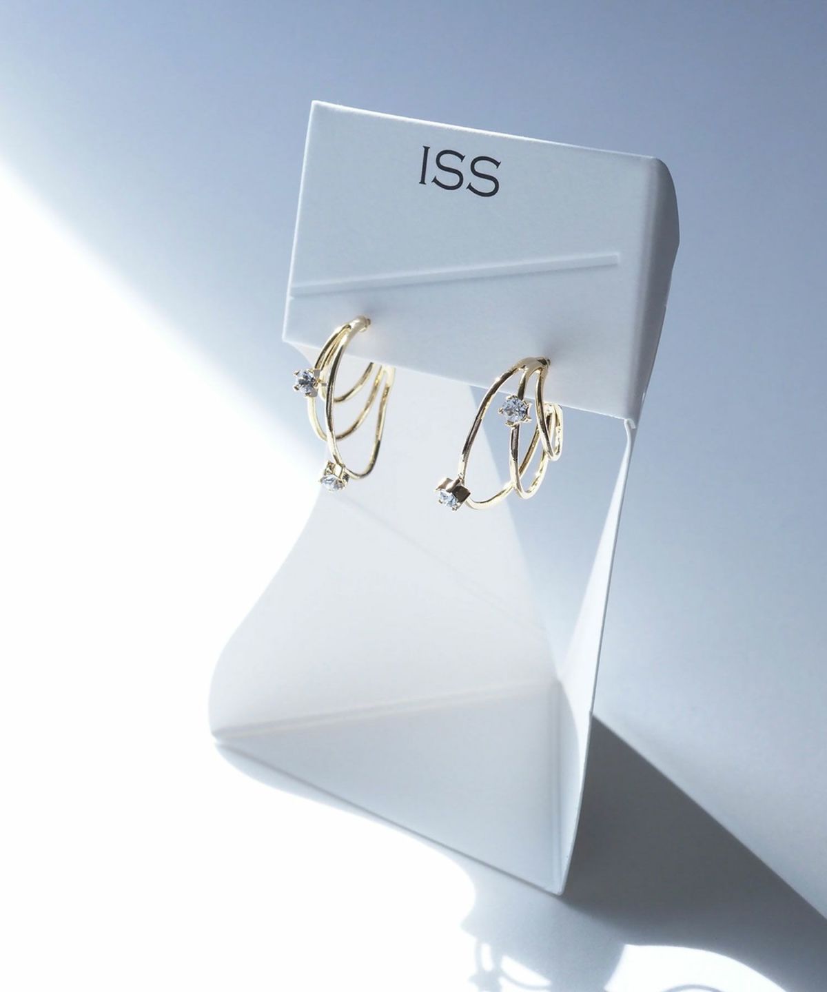 ガラスフープピュアチタンポストピアス【ISS】