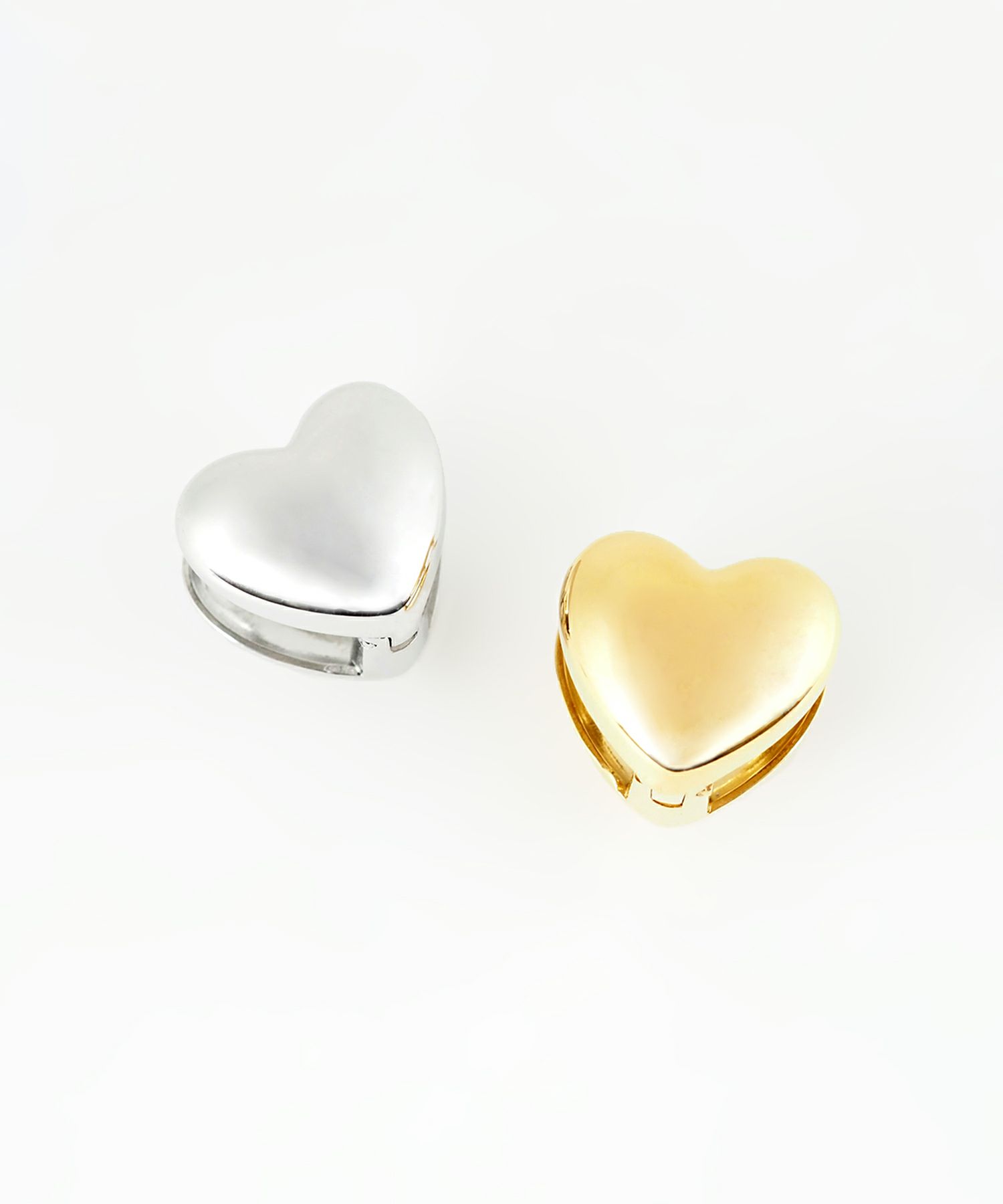 パフハートステンレスピアス【Zoule】