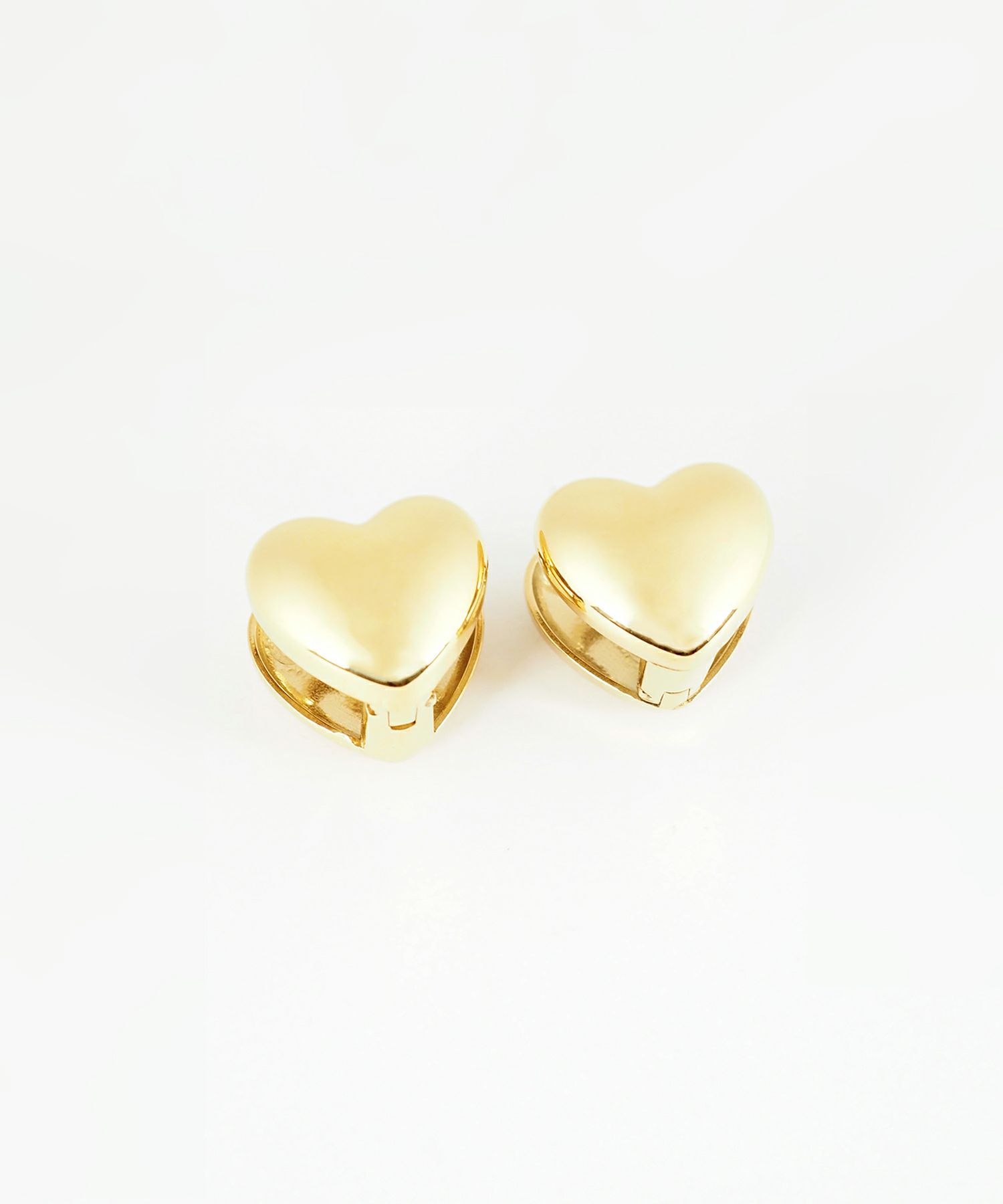 パフハートステンレスピアス【Zoule】