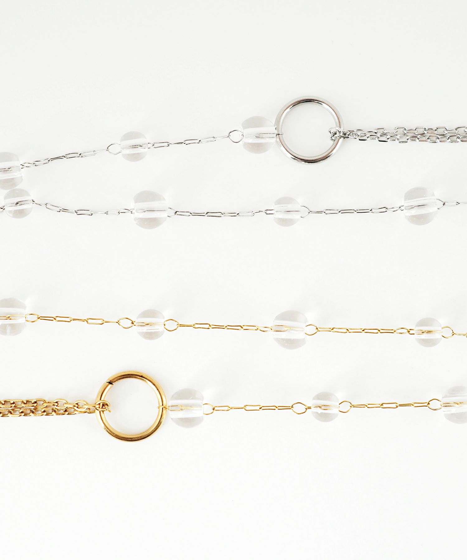 ステーション2wayステンレスブレスレット・アンクレット【Zoule】