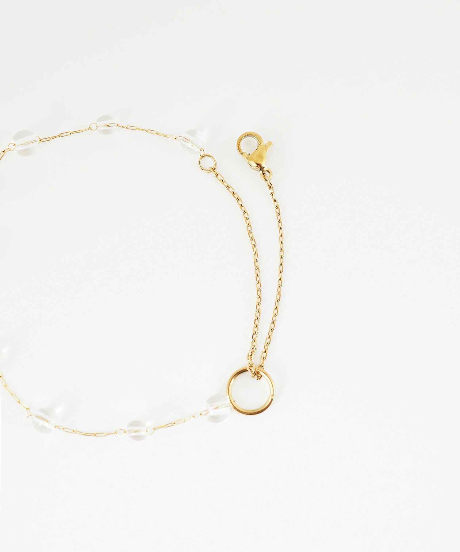 ステーション2wayステンレスブレスレット・アンクレット【Zoule】