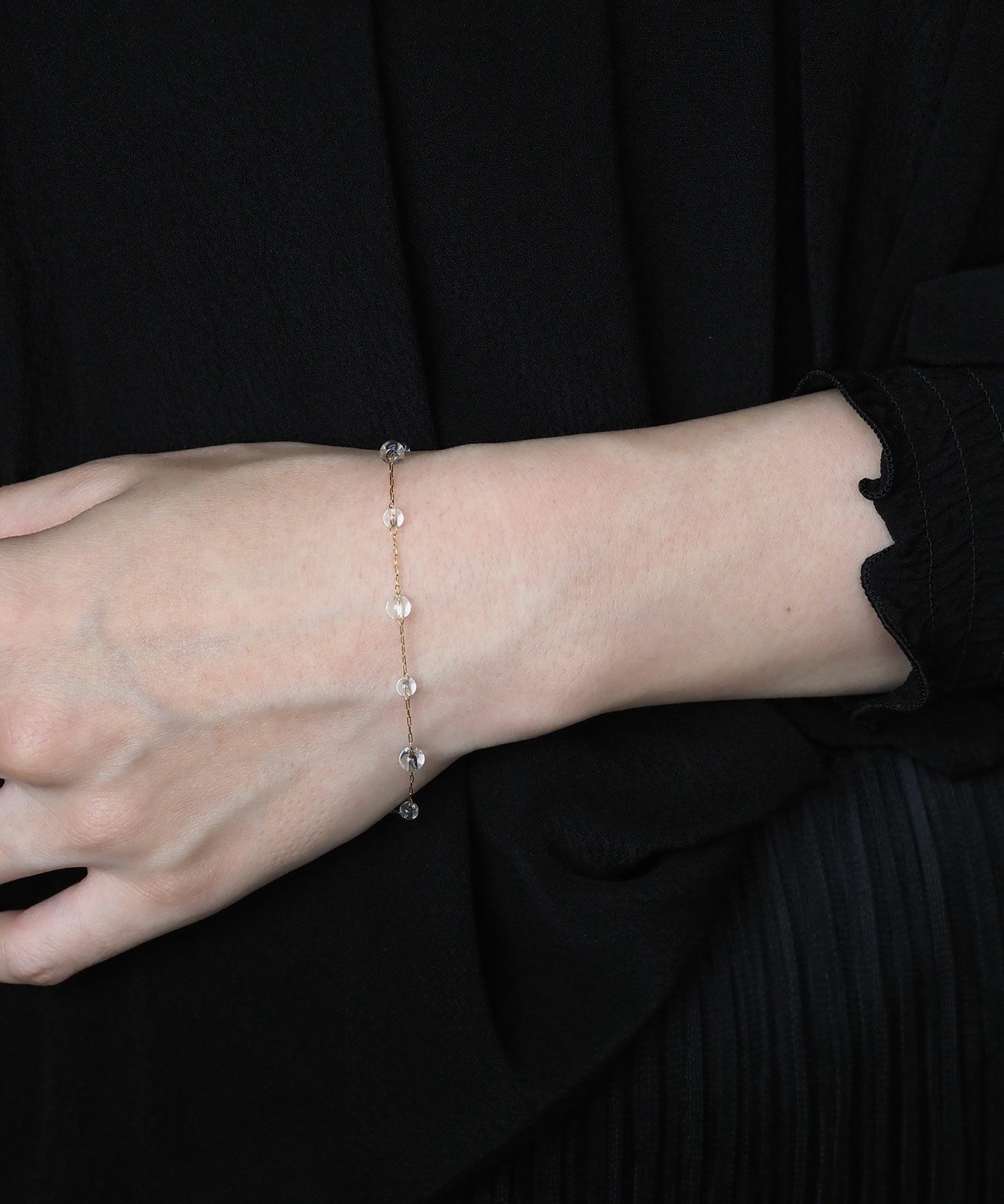 ステーション2wayステンレスブレスレット・アンクレット【Zoule】