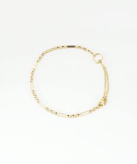 ミックスチェーン2wayステンレスブレスレット・アンクレット【Zoule】