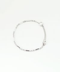 ミックスチェーン2wayステンレスブレスレット・アンクレット【Zoule】