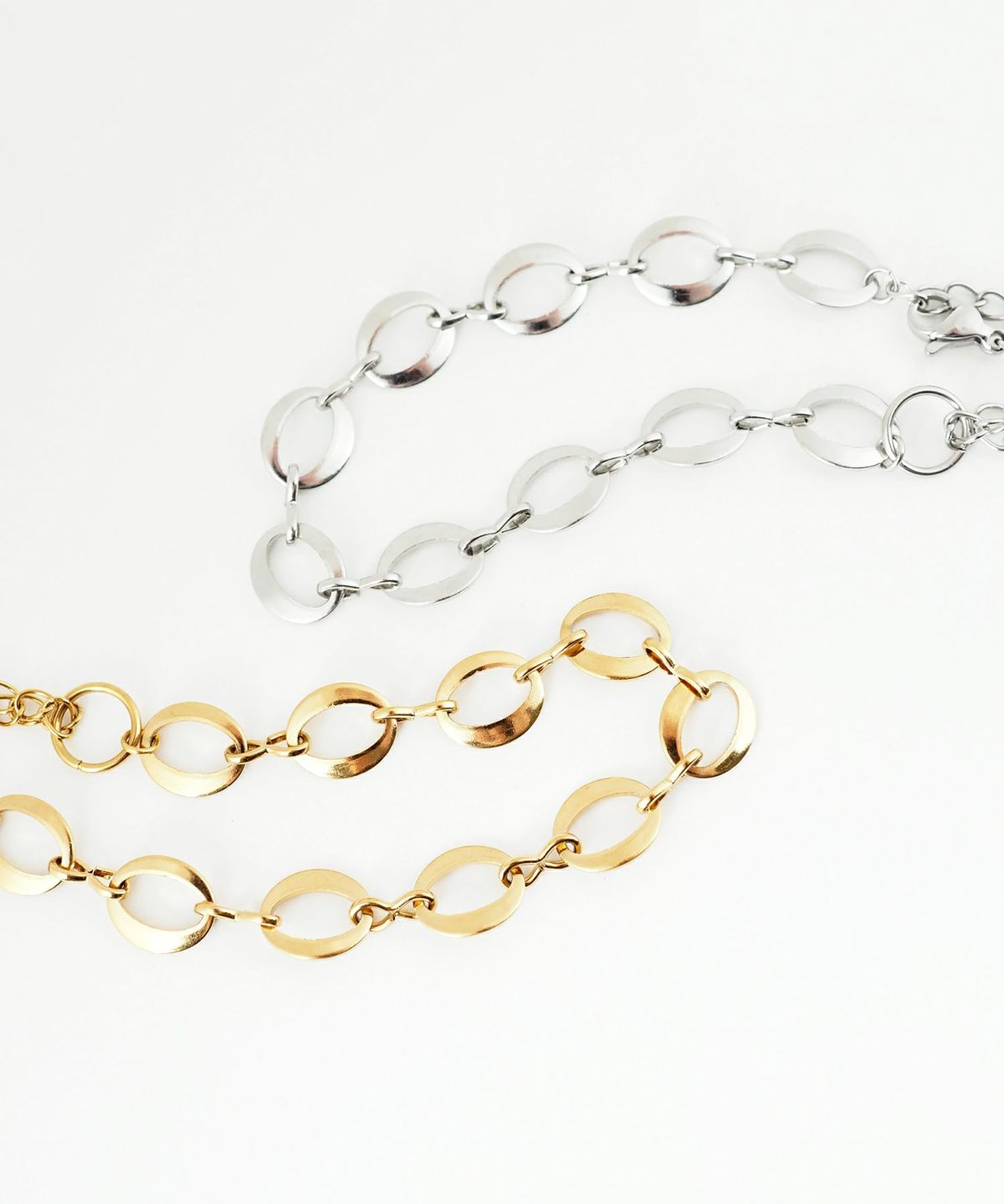 サークルチェーン2wayステンレスブレスレット・アンクレット【Zoule】