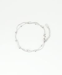 ボールチェーン2連ステンレスブレスレット【Zoule】