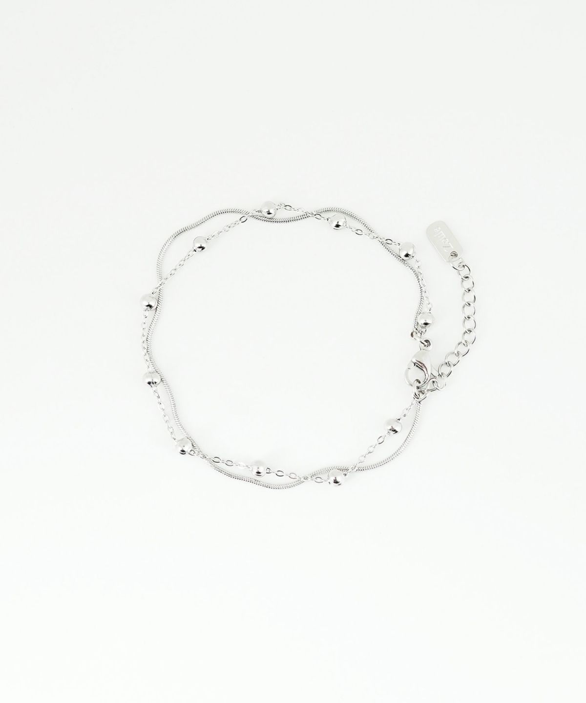 ボールチェーン2連ステンレスブレスレット【Zoule】