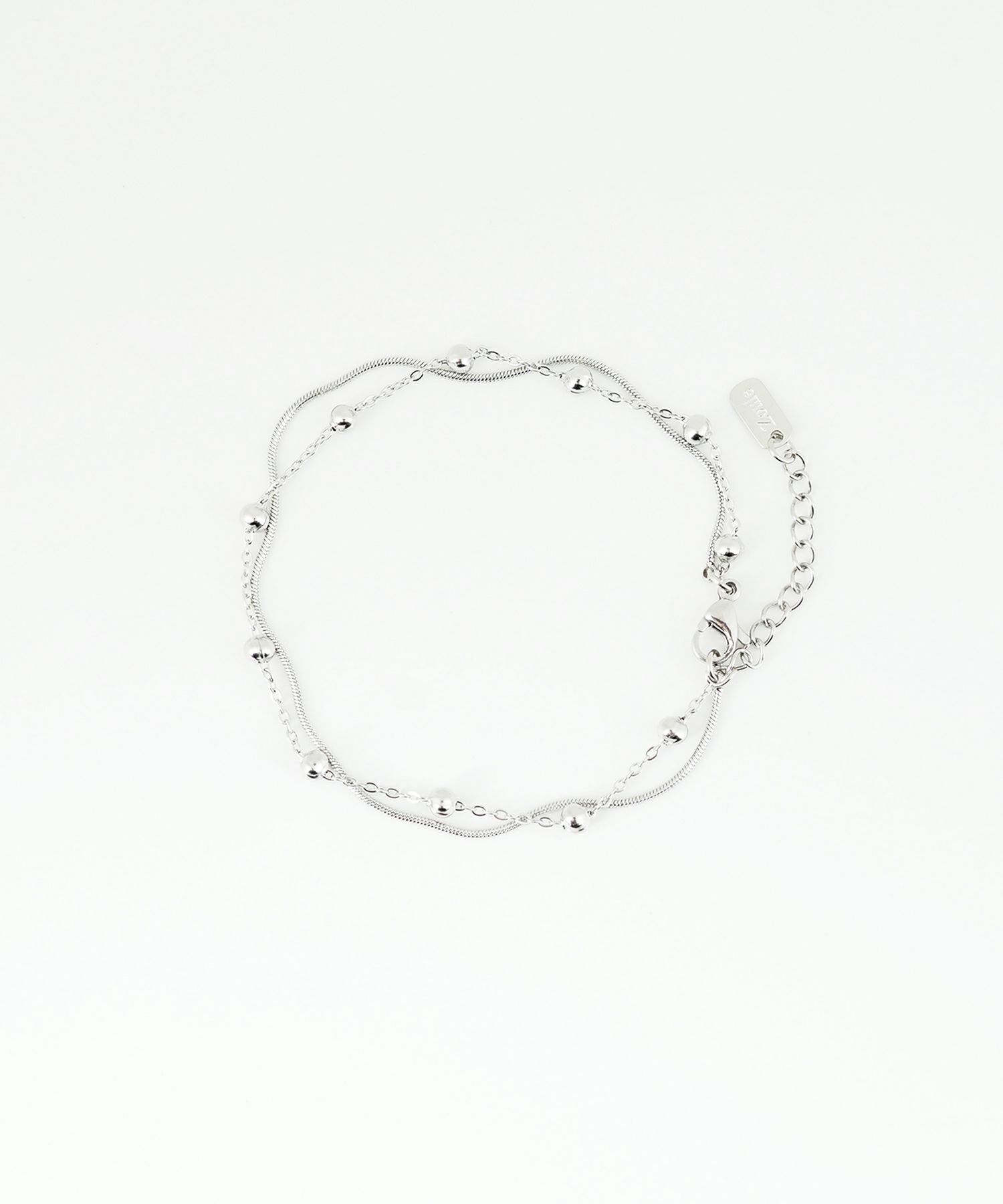 ボールチェーン2連ステンレスブレスレット【Zoule】