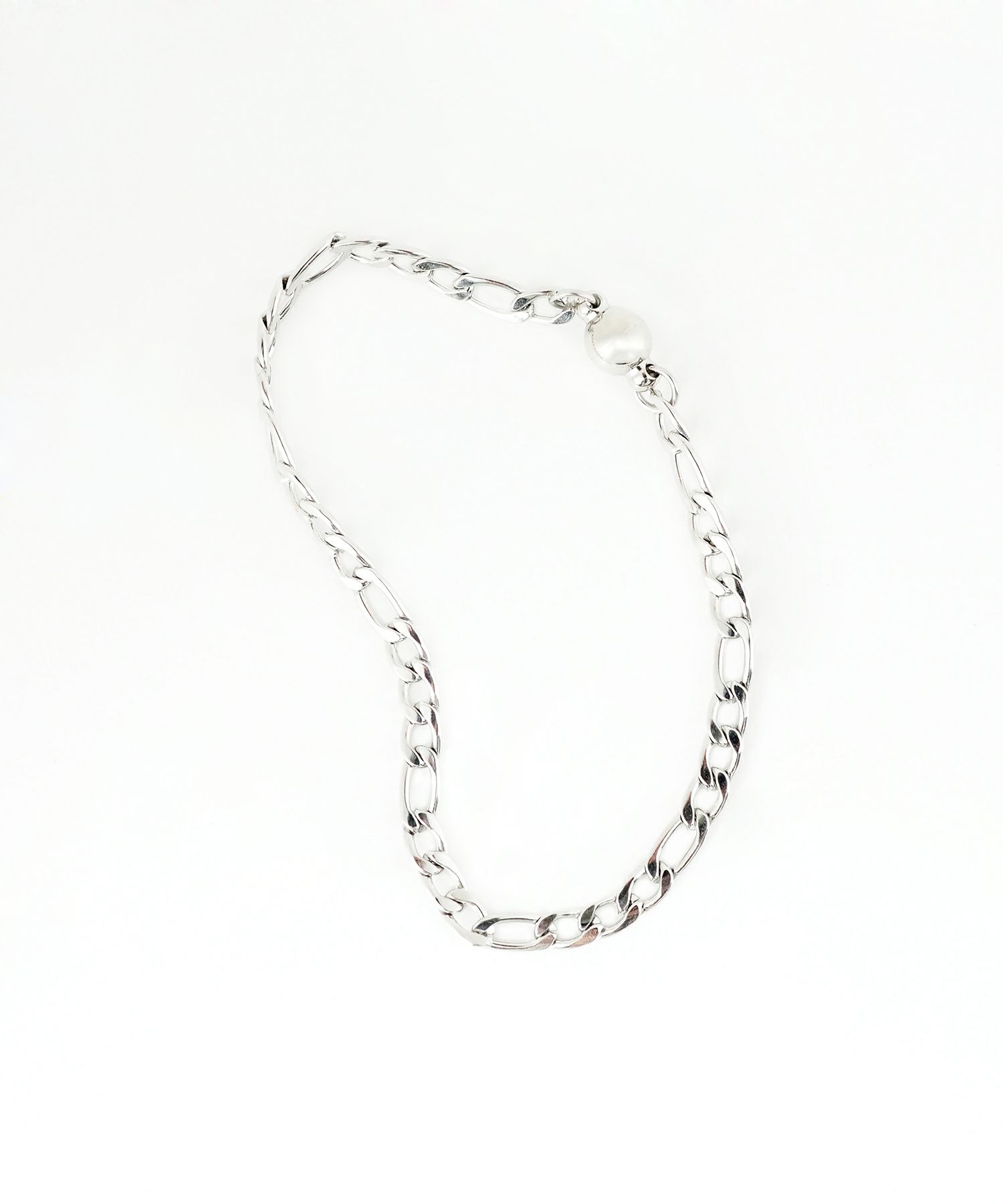 フィガロチェーンマグネットステンレスブレスレット