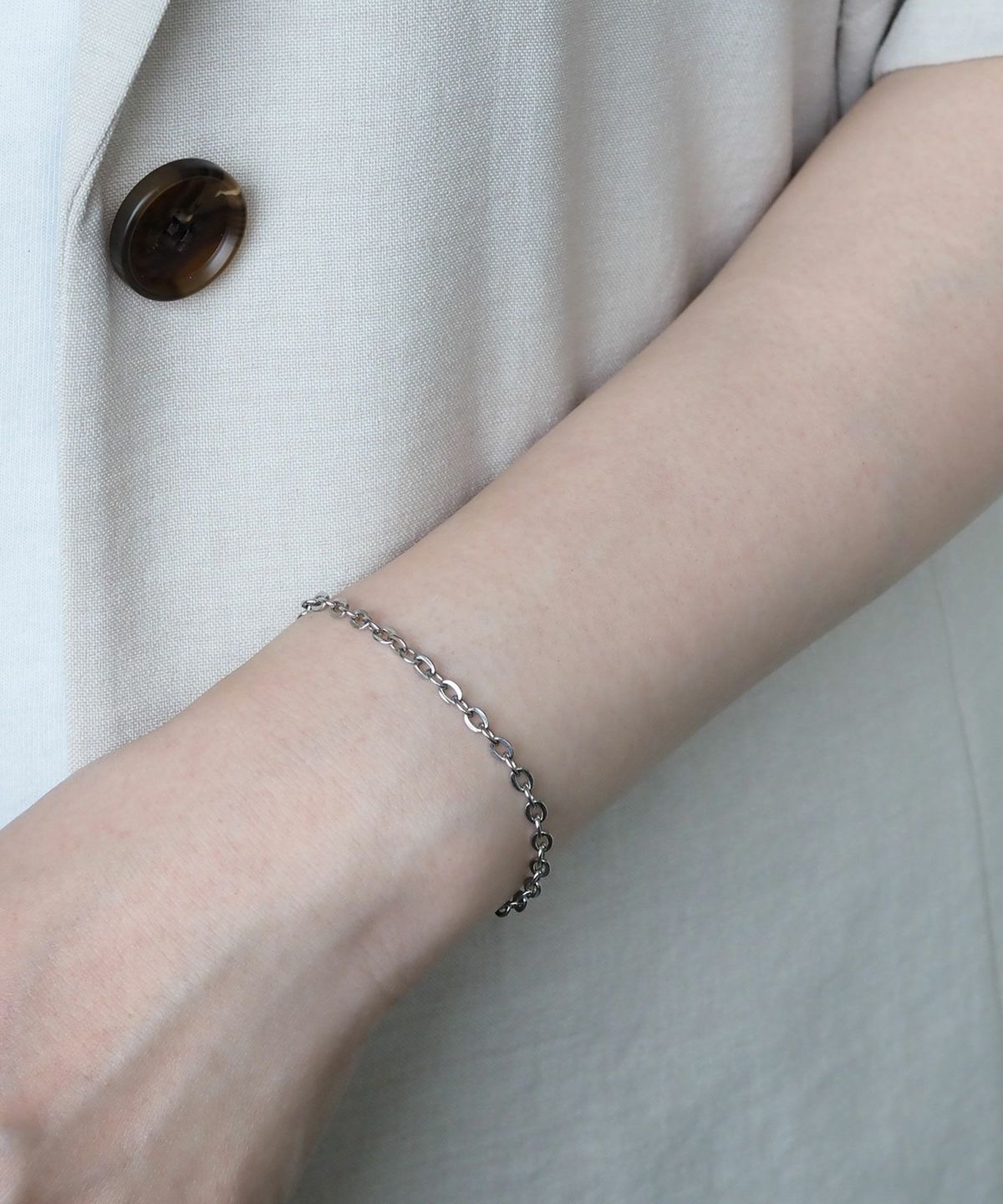 フィガロチェーンマグネットステンレスブレスレット