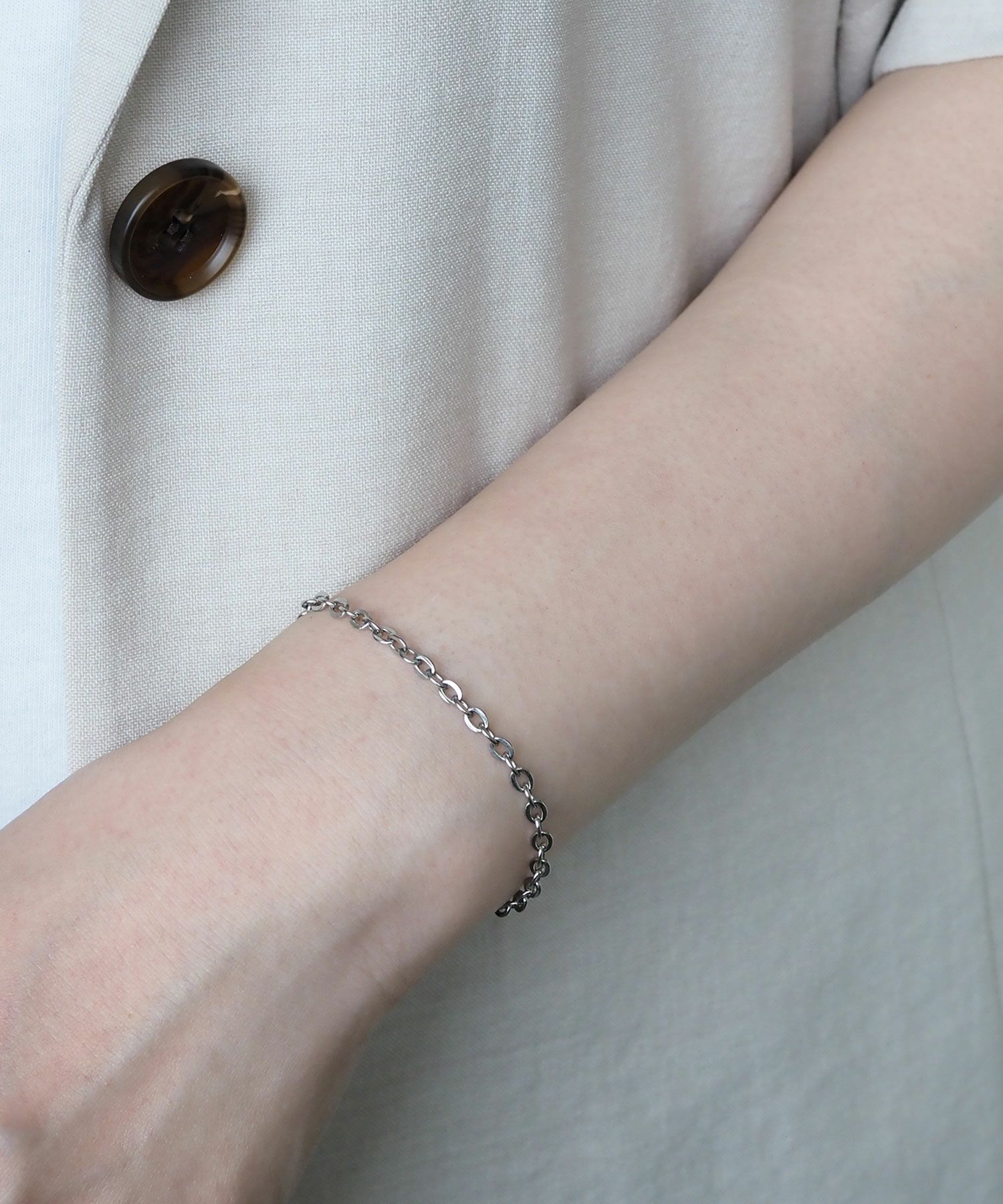 フィガロチェーンマグネットステンレスブレスレット