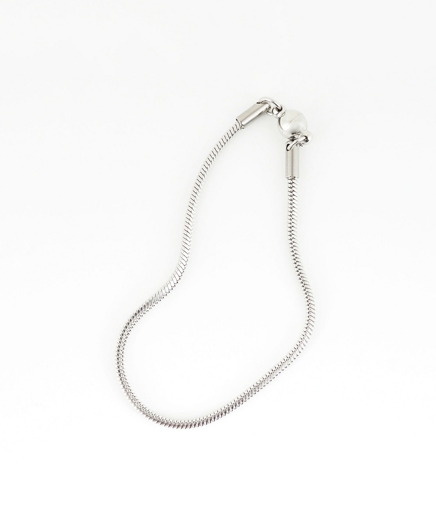 スネークチェーンマグネットステンレスブレスレット