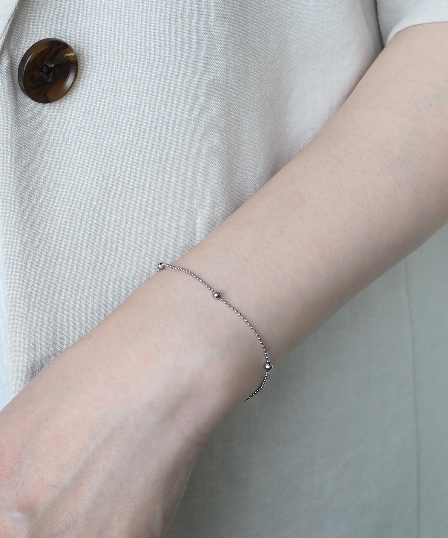 ボールチェーンマグネットステンレスブレスレット